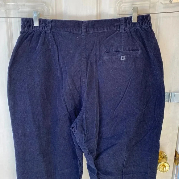 Karen Scott Cotton Corduroy Cozy Casual Dark Blue Pants Women Plus Size 18 Pocke - Picture 7 of 8